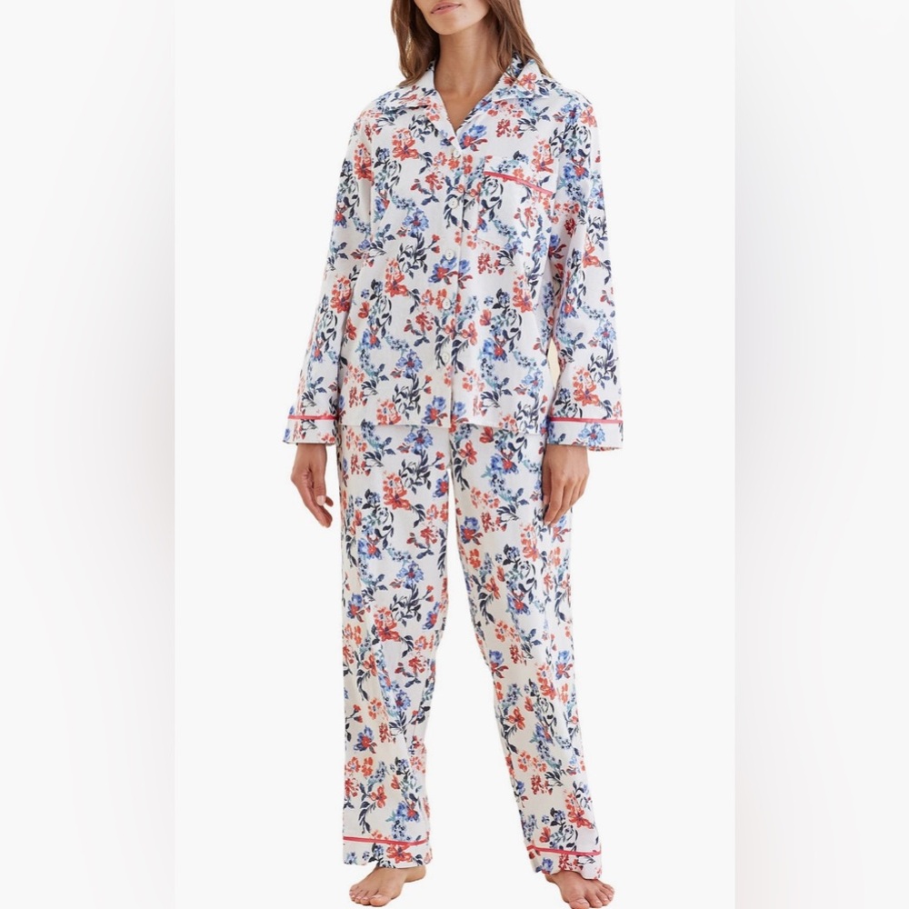 Papinelle Harper Cosy Print Organic Cotton Pajamas in Snow White